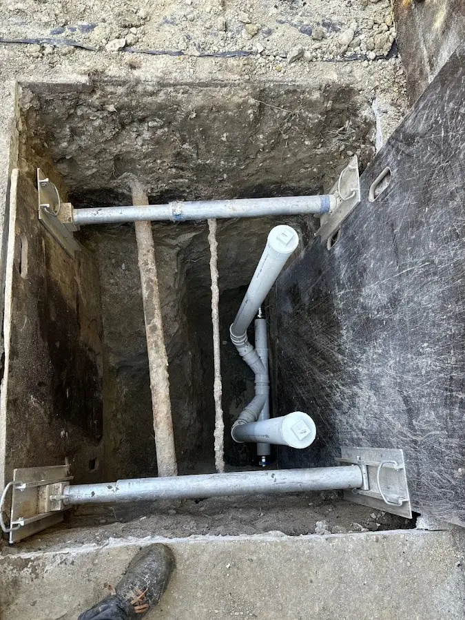 Experienced plumber completing Gas Line Repair work in Champion